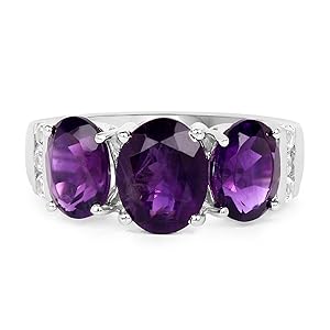 Amazon.com: 3.73 Carats Genuine Amethyst and White Topaz
